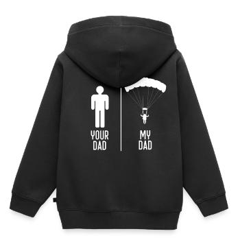 Skydiving Dad - Sweat Premium à capuche enfant bio - noir - Dos - AI Model Kid Male (0cm)