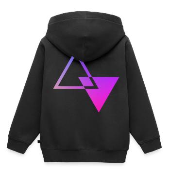 Sablier coloré - Sweat Premium à capuche enfant bio - noir - Dos - AI Model Kid Male (0cm)