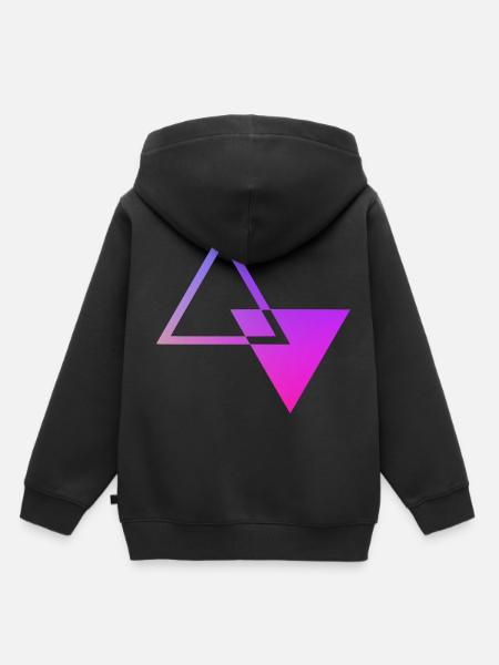 farbige Sanduhr - Kinder Premium Organic Hoodie - Schwarz