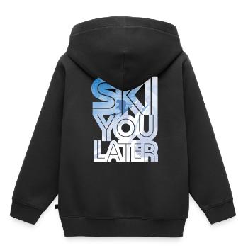 Ski You Later - Kinder Premium Organic Hoodie - Schwarz - Hinten - AI Model Kid Male (0cm)