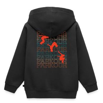 Parkour freerunning - Kids Premium Organic Hoodie - black - Back - AI Model Kid Male (0cm)