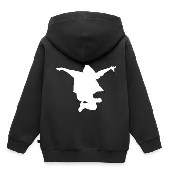Idée cadeau breakdance - Sweat Premium à capuche enfant bio - noir - Dos - AI Model Kid Male (0cm)