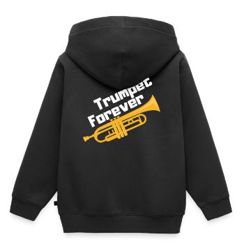Trumpet Forever Trumpet Forever - Kids Premium Organic Hoodie - black - Back - AI Model Kid Male (0cm)