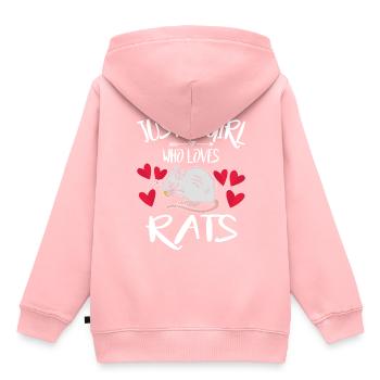 rat - Kids Premium Organic Hoodie - rose - Back - AI Model Kid Female (0cm)