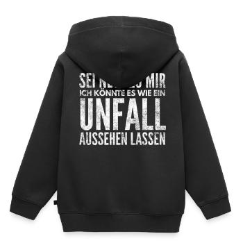 Wie ein Unfall im Krankenhaus - Kinder Premium Organic Hoodie - Schwarz - Hinten - AI Model Kid Male (0cm)