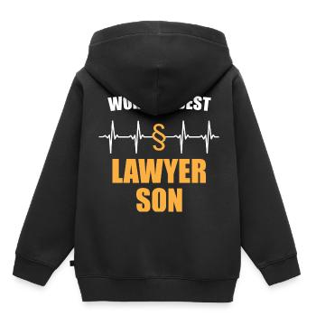 Avocat Son Herzschlag - Sweat Premium à capuche enfant bio - noir - Dos - AI Model Kid Male (0cm)