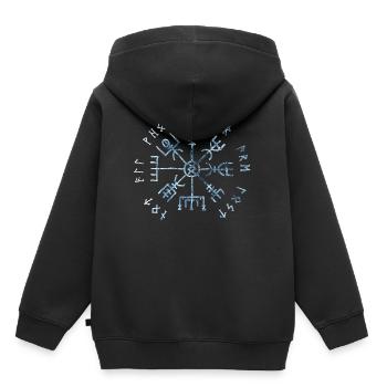 Vegvisir - Viking Compass Gift Best-seller - Sweat Premium à capuche enfant bio - noir - Dos - AI Model Kid Male (0cm)