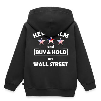 L’investisseur de Wall Street - Sweat Premium à capuche enfant bio - noir - Dos - AI Model Kid Male (0cm)