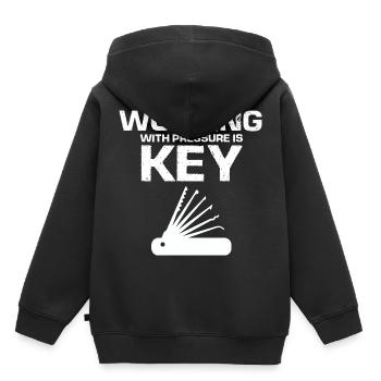 Einbrecher Schlüsseldienst Schließtechniker Design - Kinder Premium Organic Hoodie - Schwarz - Hinten - AI Model Kid Male (0cm)