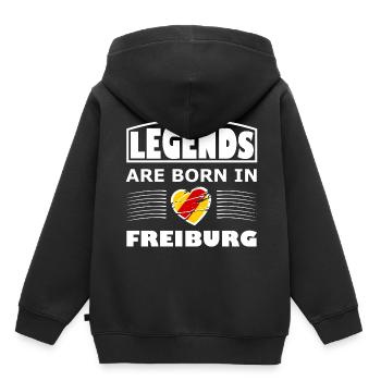 Legends from Freiburg - Kids Premium Organic Hoodie - black - Back - AI Model Kid Male (0cm)