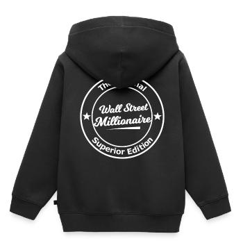 Millionnaire Wall Street - Sweat Premium à capuche enfant bio - noir - Dos - AI Model Kid Male (0cm)
