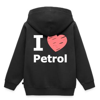 Ich liebe Benzin - Kinder Premium Organic Hoodie - Schwarz - Hinten - AI Model Kid Male (0cm)