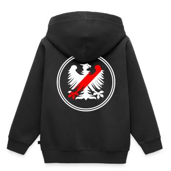 L’aigle polonais - Sweat Premium à capuche enfant bio - noir - Dos - AI Model Kid Male (0cm)