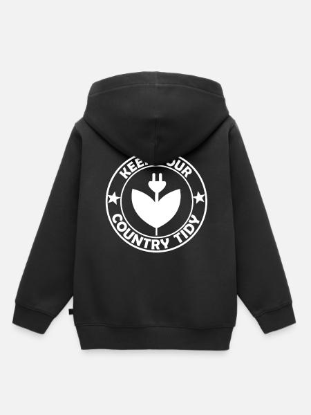 Elektro und Umwelt - Kinder Premium Organic Hoodie - Schwarz