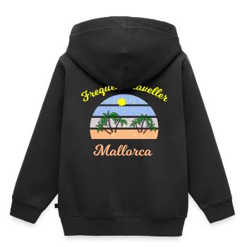 Mallorca Urlaub - Kinder Premium Organic Hoodie - Schwarz - Hinten - AI Model Kid Male (0cm)