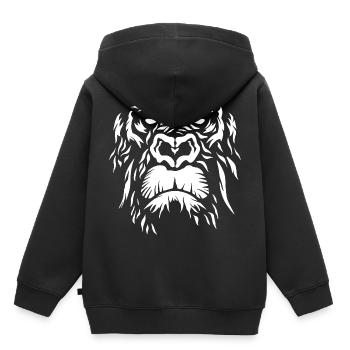 Gorilla - Kinder Premium Organic Hoodie - Schwarz - Hinten - AI Model Kid Male (0cm)