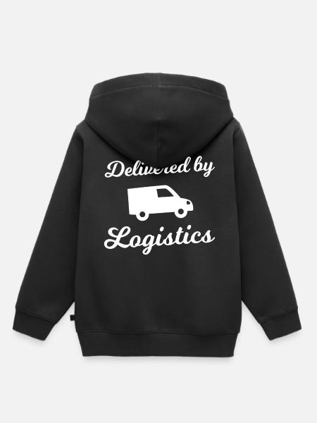 Logistik Transporter - Kinder Premium Organic Hoodie - Schwarz