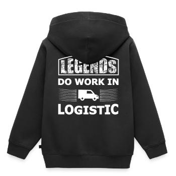 Transport and Logistics Legend - Kids Premium Organic Hoodie - black - Back - AI Model Kid Male (0cm)
