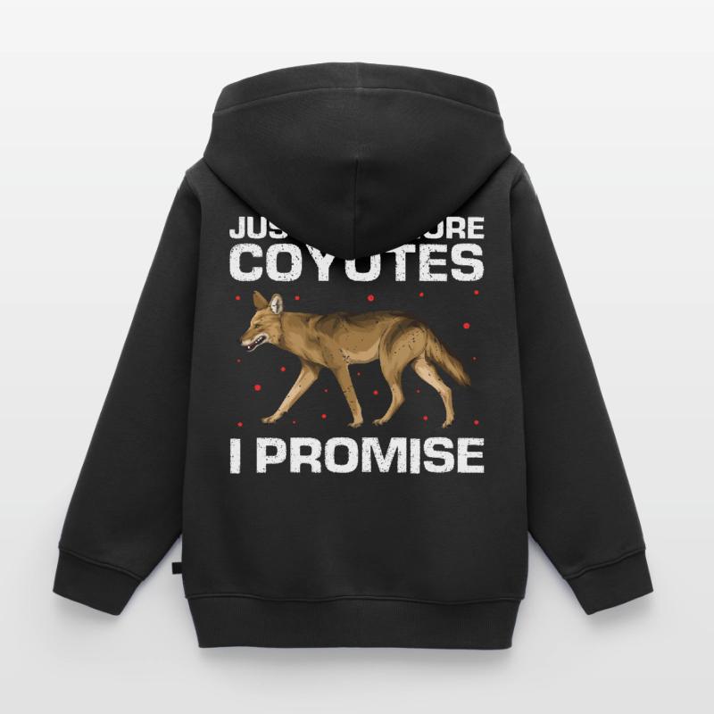 Conception de coyote pour les réacteurs de coyote Sweat Premium à capuche enfant bio