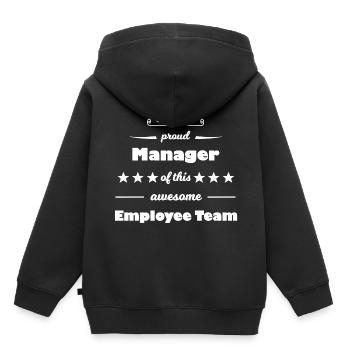Der Manager - Kinder Premium Organic Hoodie - Schwarz - Hinten - AI Model Kid Male (0cm)