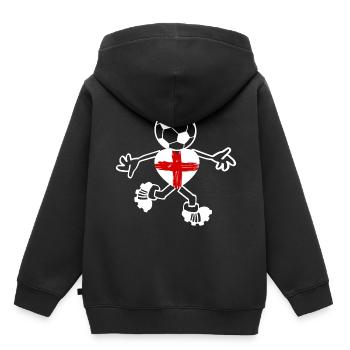 The English Team - Kids Premium Organic Hoodie - black - Back - AI Model Kid Male (0cm)