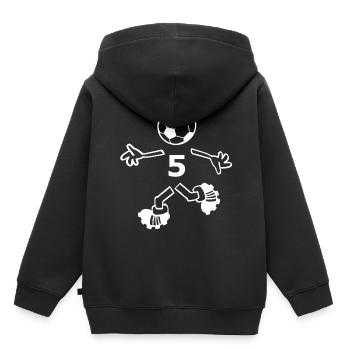 Der Spieler Nummer 5 - Kinder Premium Organic Hoodie - Schwarz - Hinten - AI Model Kid Male (0cm)