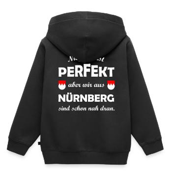 Heimatstadt Nürnberg - Kinder Premium Organic Hoodie - Schwarz - Hinten - AI Model Kid Male (0cm)