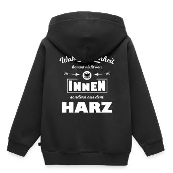 Die Schönen aus dem Harz - Kinder Premium Organic Hoodie - Schwarz - Hinten - AI Model Kid Male (0cm)