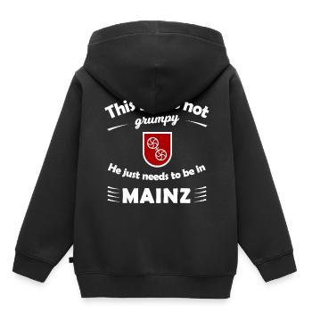 Les habitants de Mayence - Sweat Premium à capuche enfant bio - noir - Dos - AI Model Kid Male (0cm)