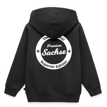 Die Besten aus Sachsen - Kinder Premium Organic Hoodie - Schwarz - Hinten - AI Model Kid Male (0cm)