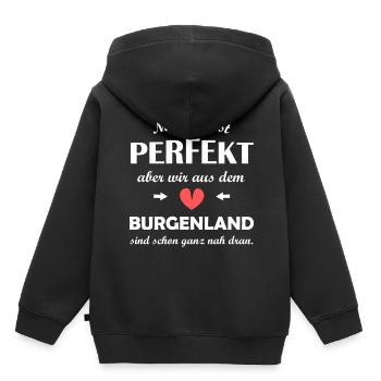 Patrie Burgenland - Sweat Premium à capuche enfant bio - noir - Dos - AI Model Kid Male (0cm)