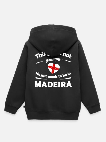 Daheim in Madeira - Kinder Premium Organic Hoodie - Schwarz