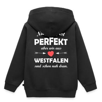 Die Westfalen aus NRW - Kinder Premium Organic Hoodie - Schwarz - Hinten - AI Model Kid Male (0cm)