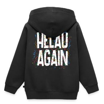 Helau Again - Karneval Düsseldorf - Kinder Premium Organic Hoodie - Schwarz - Hinten - AI Model Kid Male (0cm)