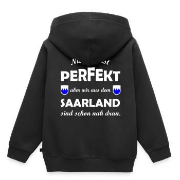 Saarländer - Kinder Premium Organic Hoodie - Schwarz - Hinten - AI Model Kid Male (0cm)