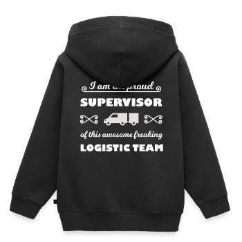 The Transport Chef - Kids Premium Organic Hoodie - black - Back - AI Model Kid Male (0cm)