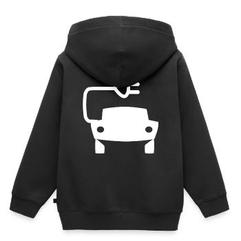 La transition des transports - Sweat Premium à capuche enfant bio - noir - Dos - AI Model Kid Male (0cm)