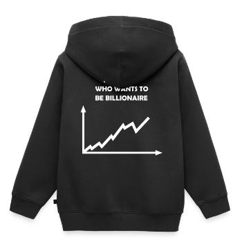 Share prices - Kids Premium Organic Hoodie - black - Back - AI Model Kid Male (0cm)