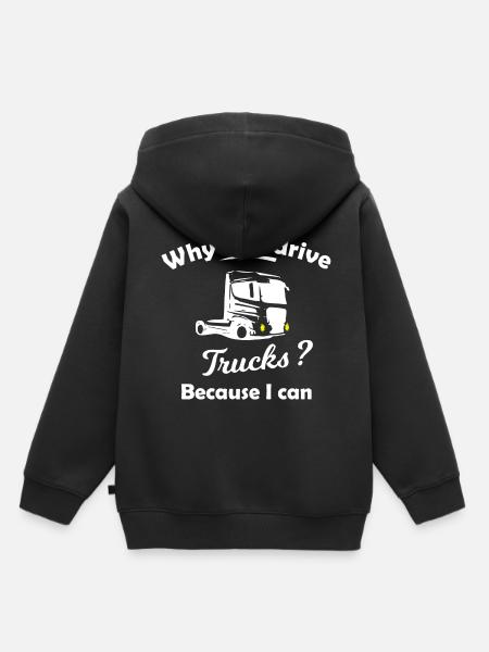 LKW Fahrer - Kinder Premium Organic Hoodie - Schwarz
