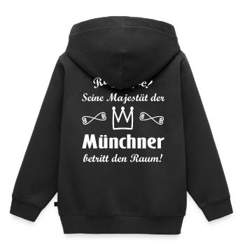 Herrscher aus München - Kinder Premium Organic Hoodie - Schwarz - Hinten - AI Model Kid Male (0cm)
