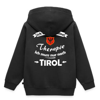 Ferien in Tirol - Kinder Premium Organic Hoodie - Schwarz - Hinten - AI Model Kid Male (0cm)