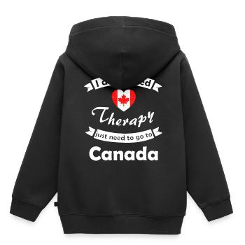 Le tourisme canadien - Sweat Premium à capuche enfant bio - noir - Dos - AI Model Kid Male (0cm)