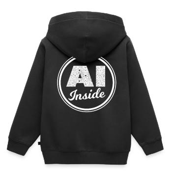 Computer und Intelligenz - Kinder Premium Organic Hoodie - Schwarz - Hinten - AI Model Kid Male (0cm)