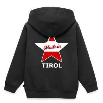 La patrie tyrolienne - Sweat Premium à capuche enfant bio - noir - Dos - AI Model Kid Male (0cm)