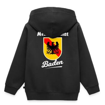 La patrie de Baden - Sweat Premium à capuche enfant bio - noir - Dos - AI Model Kid Male (0cm)
