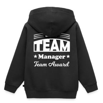 Prix de la qualité - Sweat Premium à capuche enfant bio - noir - Dos - AI Model Kid Male (0cm)