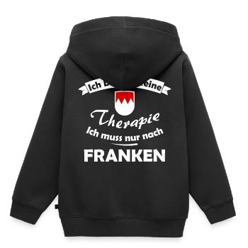 Heimweh nach dem schönen Franken - Kinder Premium Organic Hoodie - Schwarz - Hinten - AI Model Kid Male (0cm)