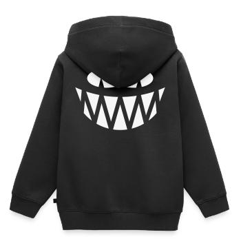 Grimace d’Halloween (Sourire / Dents / Blanc) - Sweat Premium à capuche enfant bio - noir - Dos - AI Model Kid Male (0cm)