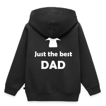 Für den super Papa - Kinder Premium Organic Hoodie - Schwarz - Hinten - AI Model Kid Male (0cm)