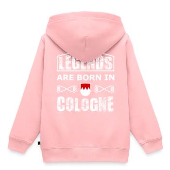 Né dans la belle ville de Cologne - Sweat Premium à capuche enfant bio - rose - Dos - AI Model Kid Female (0cm)